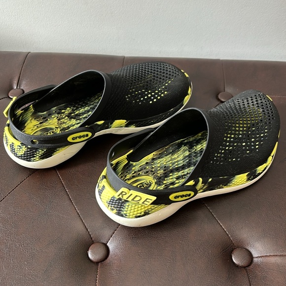 Crocs, LiteRide, Yellow & Black, size M6/W8. Previously worn but great condition - Picture 2 of 10